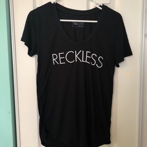 “Reckless” Black tee